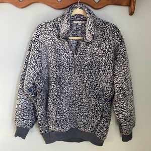 Express One Eleven Oversized 1/2 Zip Sherpa Fleece XS